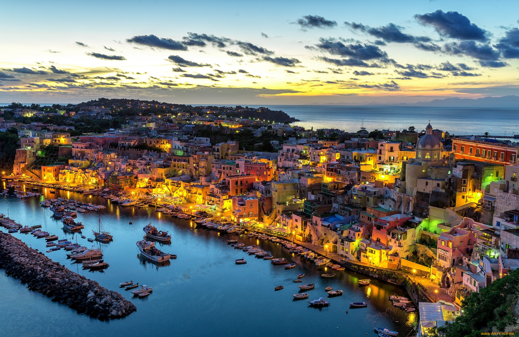 ,     , , , , , , italy, gulf, of, naples, procida, island, corricella, , , , , , , , 